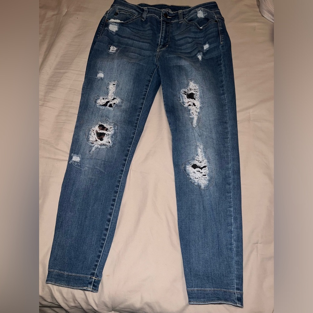 Judy Blue Distressed Blue Jeans
